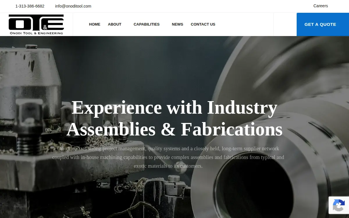 Homepage of Onodi Tool & Engineering CO