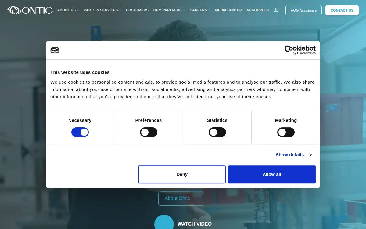 Homepage of Ontic Engineering and Manufacturing, INC.