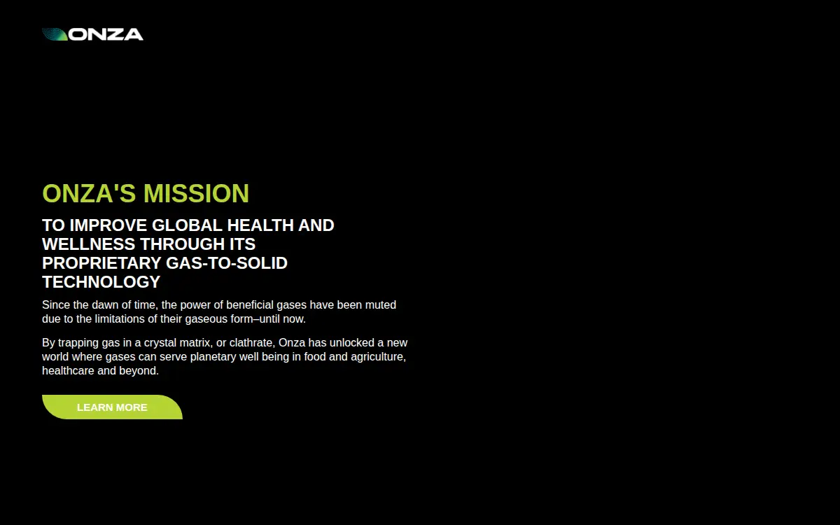 Homepage of Onza CORP