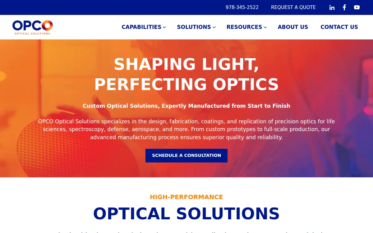 Homepage of Opco Laboratory, INC