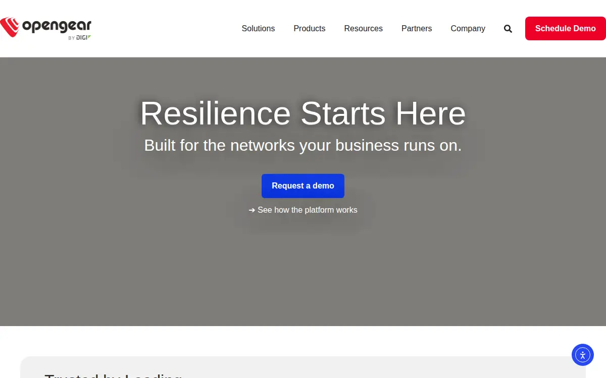 Homepage of Opengear INC