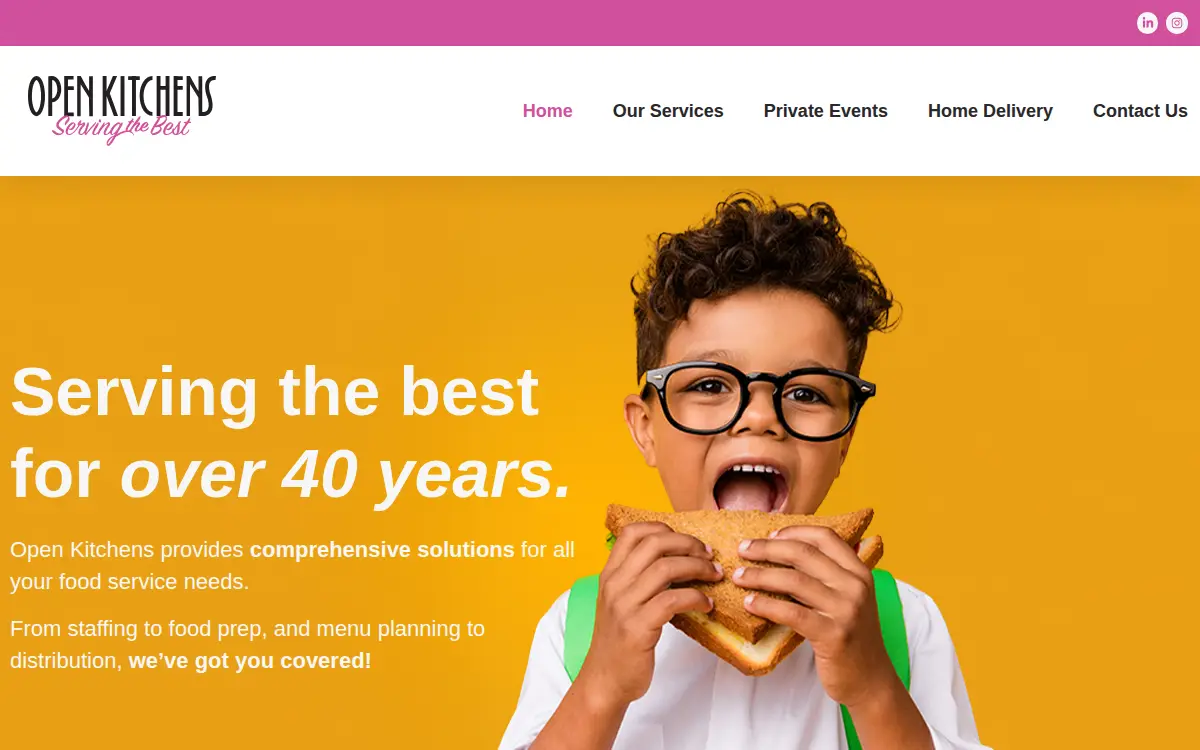 Homepage of Open Kitchens INC