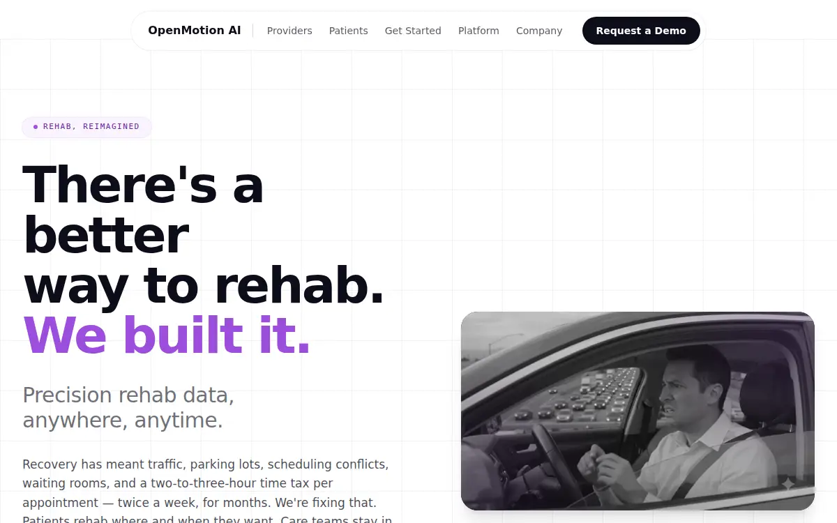 Homepage of Openmotion Ai, INC.