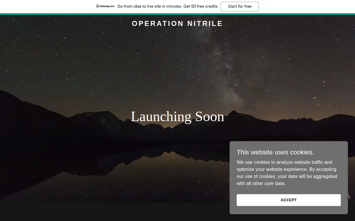 Homepage of Operation Nitrile, LLC