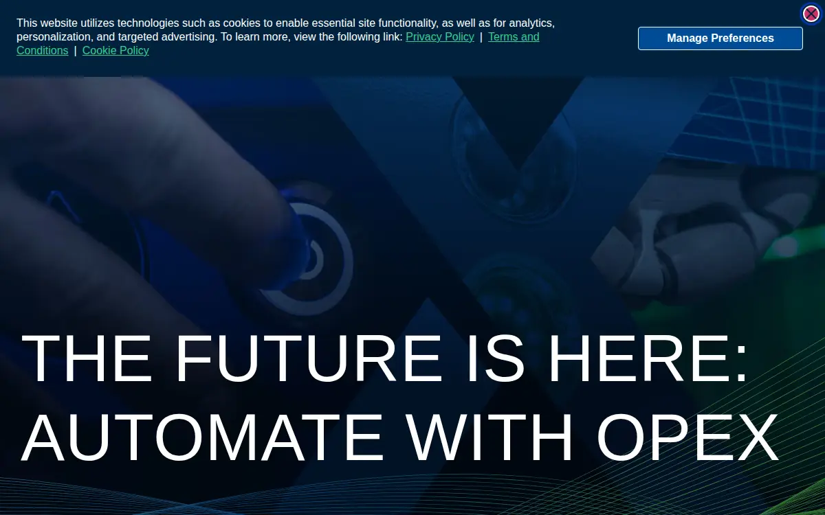 Homepage of Opex CORP