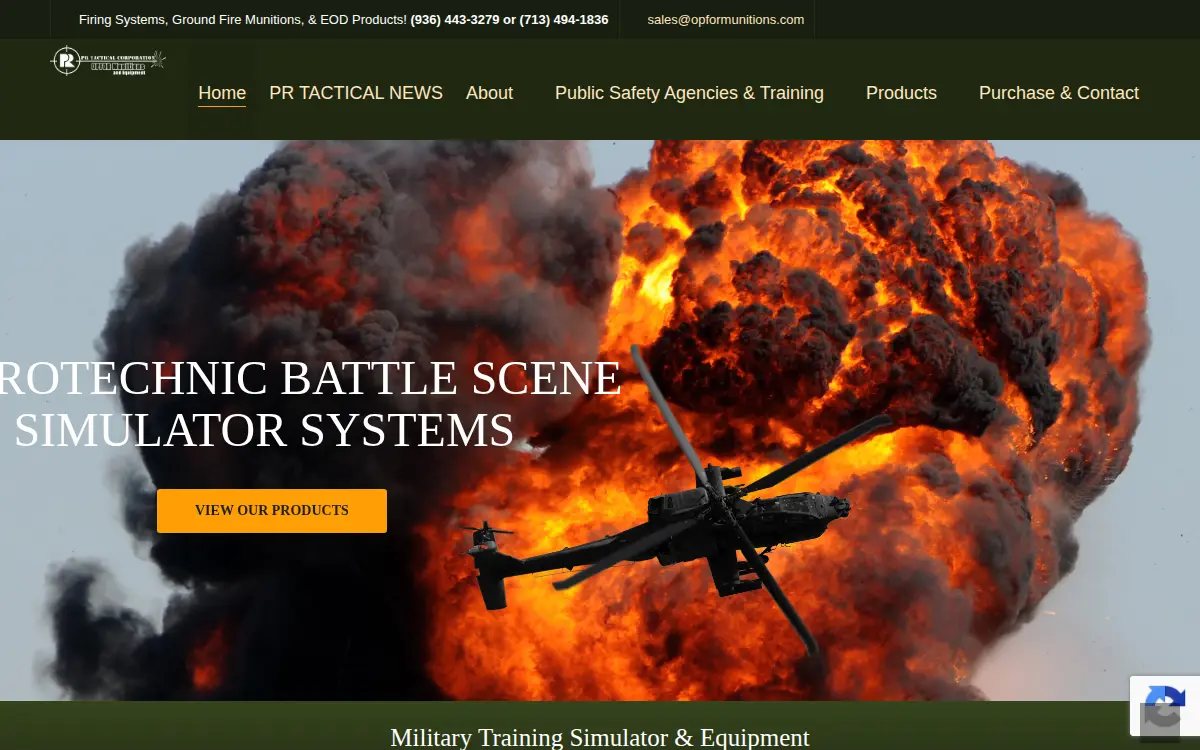 Homepage of Pr Tactical Corporation, INC.