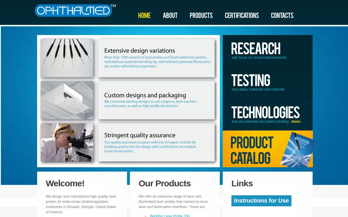 Homepage of Ophthalmed LLC