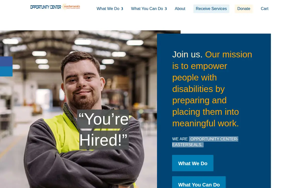 Homepage of Easter Seals Alabama, INC.
