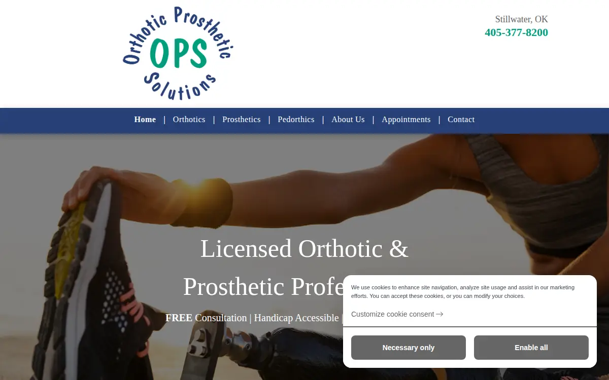 Homepage of Orthotic Prosthetic Solutions