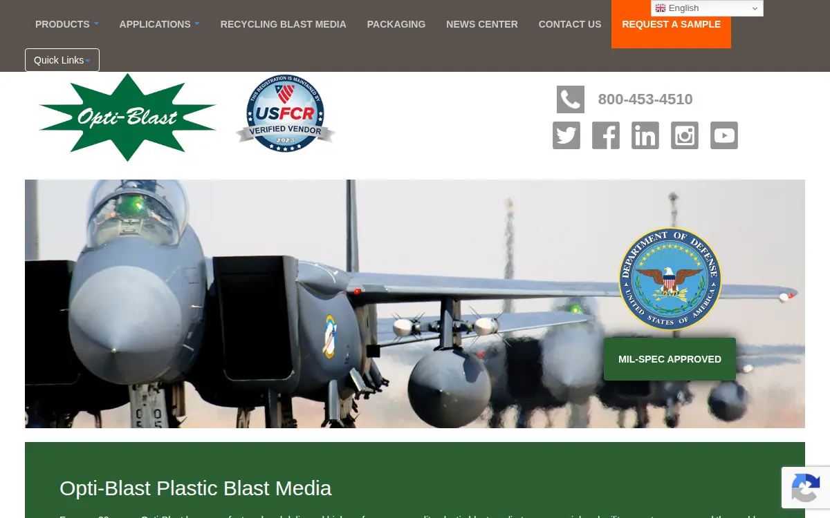 Homepage of Opti-blast INC