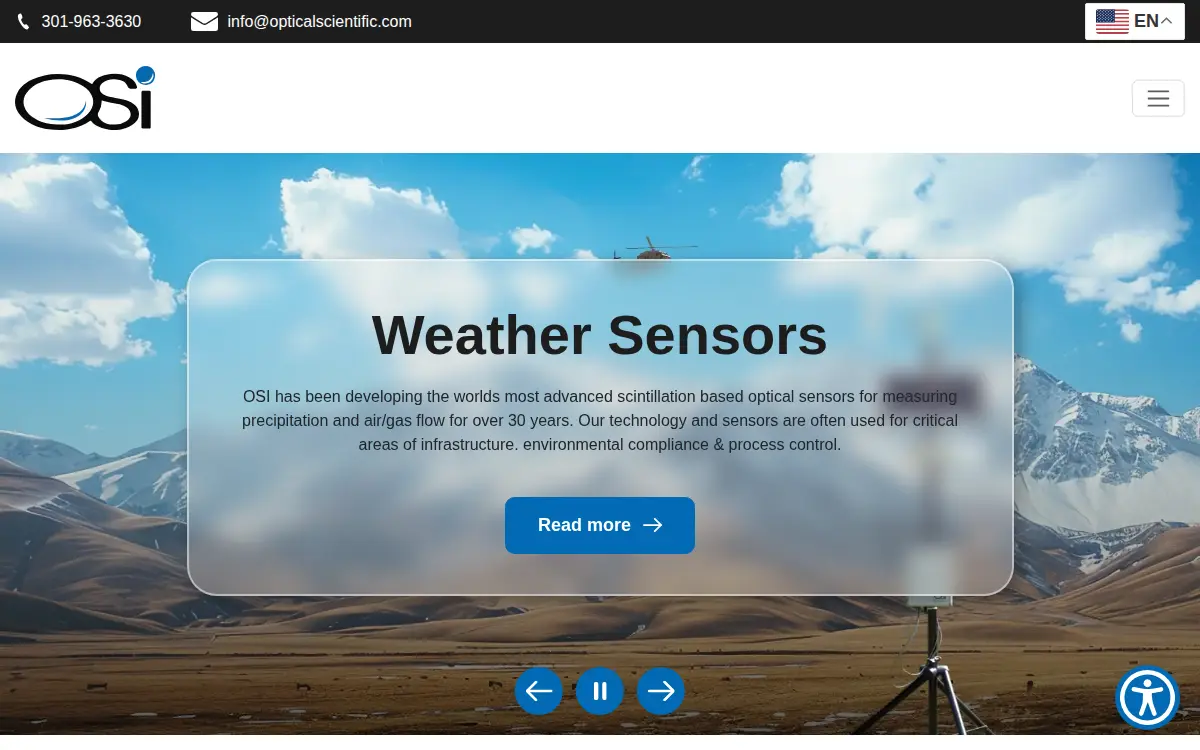 Homepage of Optical Scientific INC