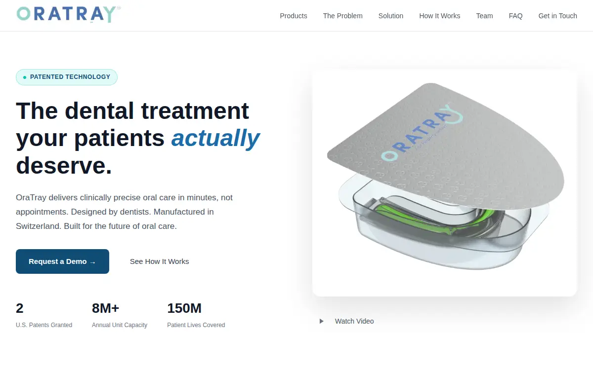 Homepage of Oratray INC.