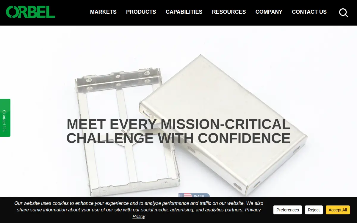 Homepage of Orbel CORP