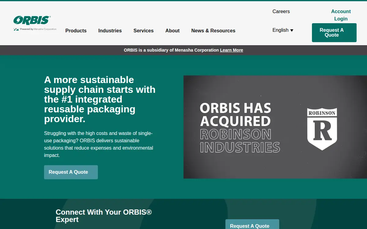 Homepage of Orbis Corporation
