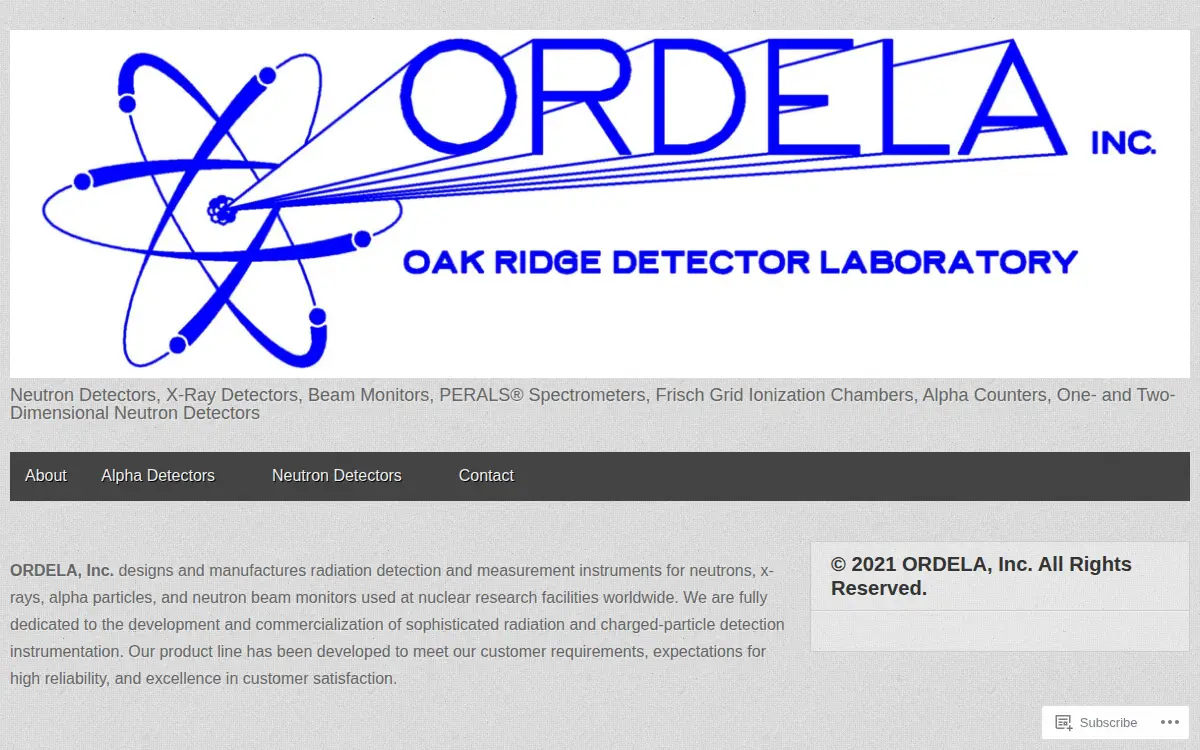 Homepage of Ordela, INC.