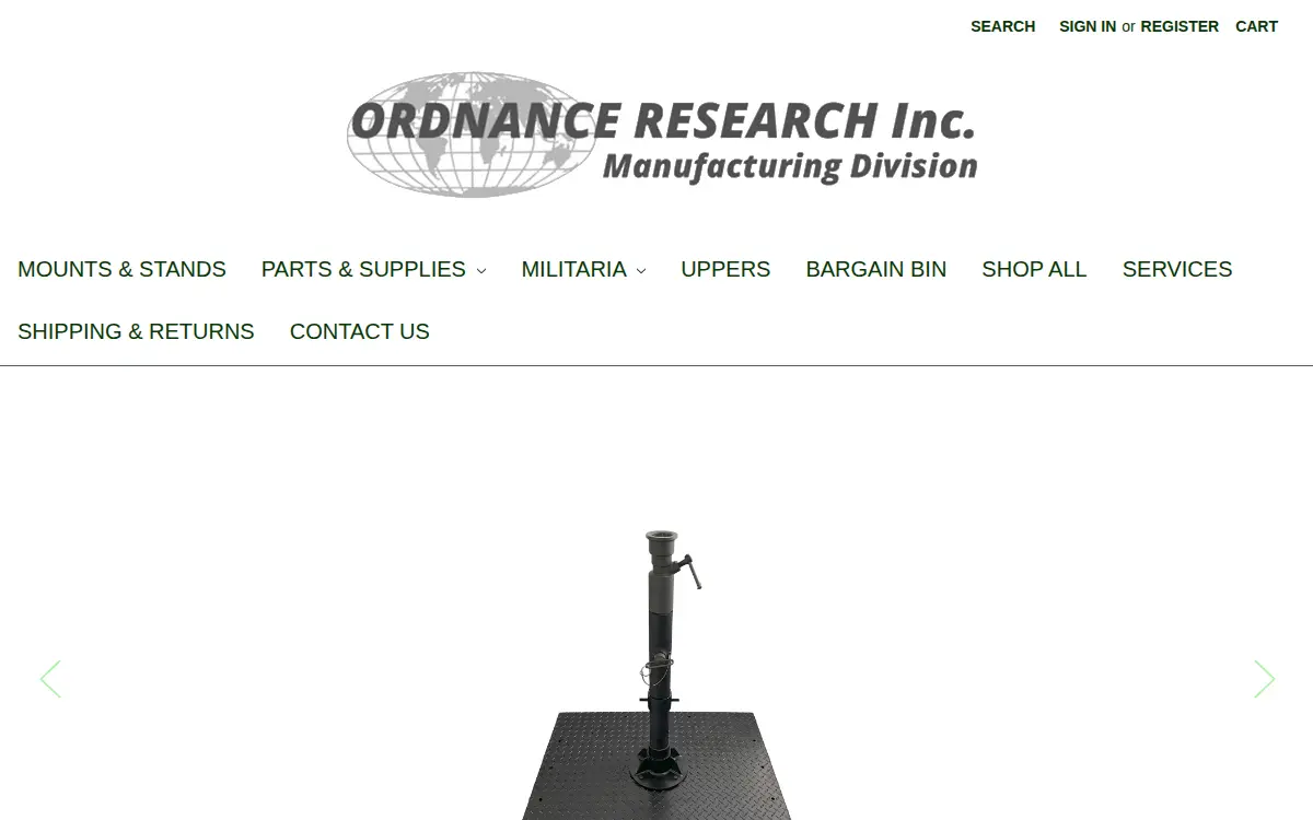 Homepage of Ordnance Research, INC.