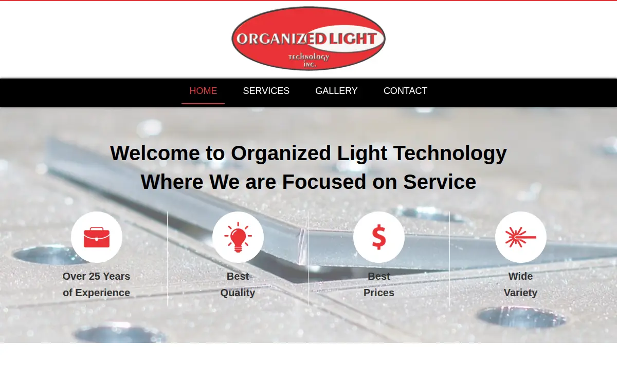Homepage of Organized Light Technology, INC.