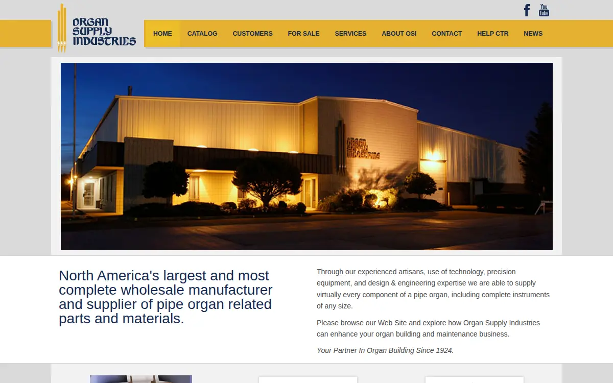 Homepage of Organ Supply Industries, INC.