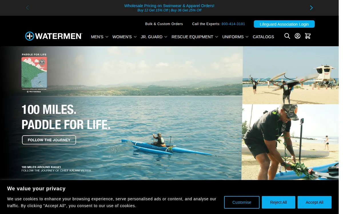 Homepage of Original Watermen, INC.