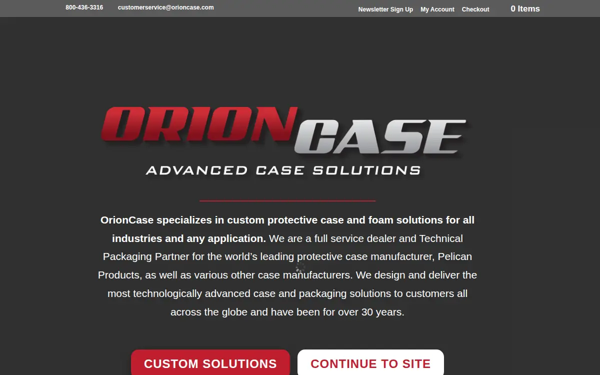 Homepage of Orioncase Enterprises, LLC