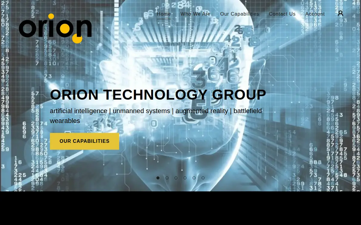 Homepage of Orion Technology Group LLC