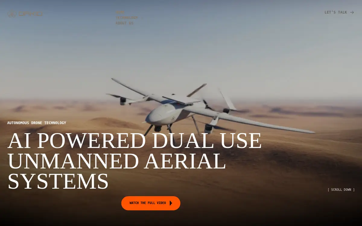Homepage of Orkid Tech LLC