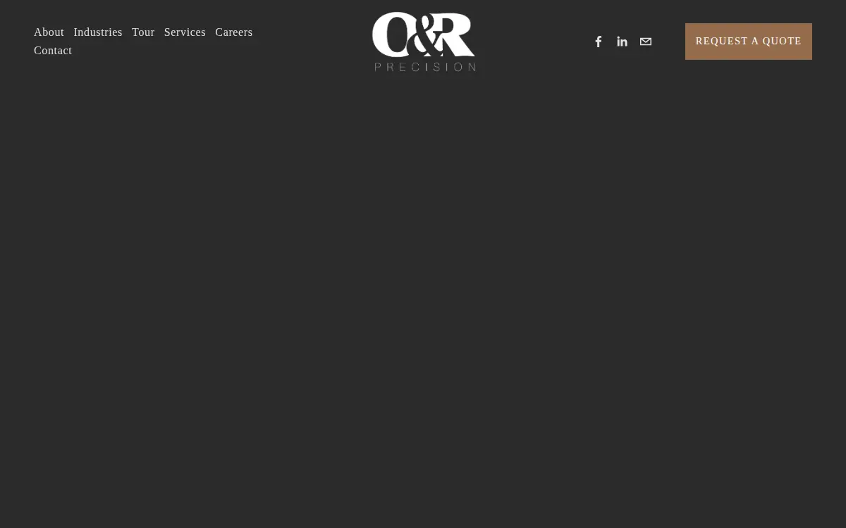 Homepage of O & R Precision Grinding, INC.