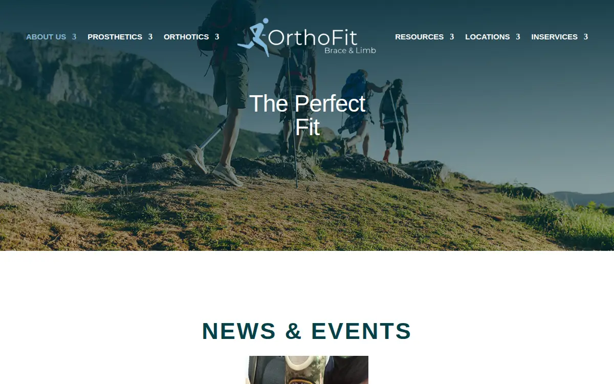 Homepage of Orthofit INC