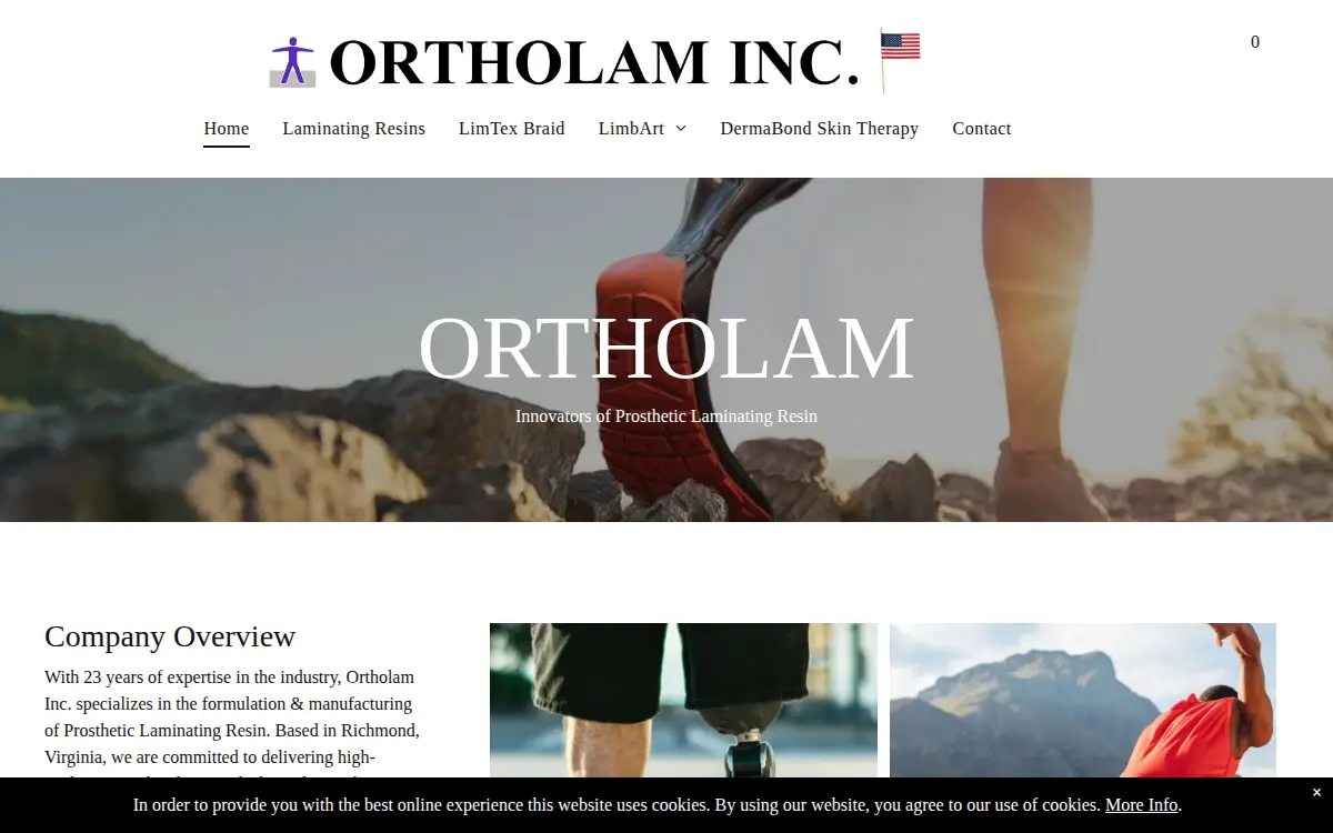 Homepage of Ortholam INC