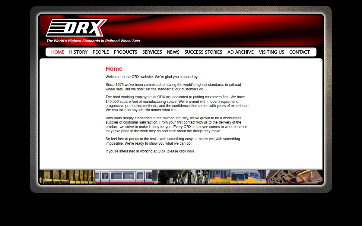 Homepage of Orx Railway Corporation