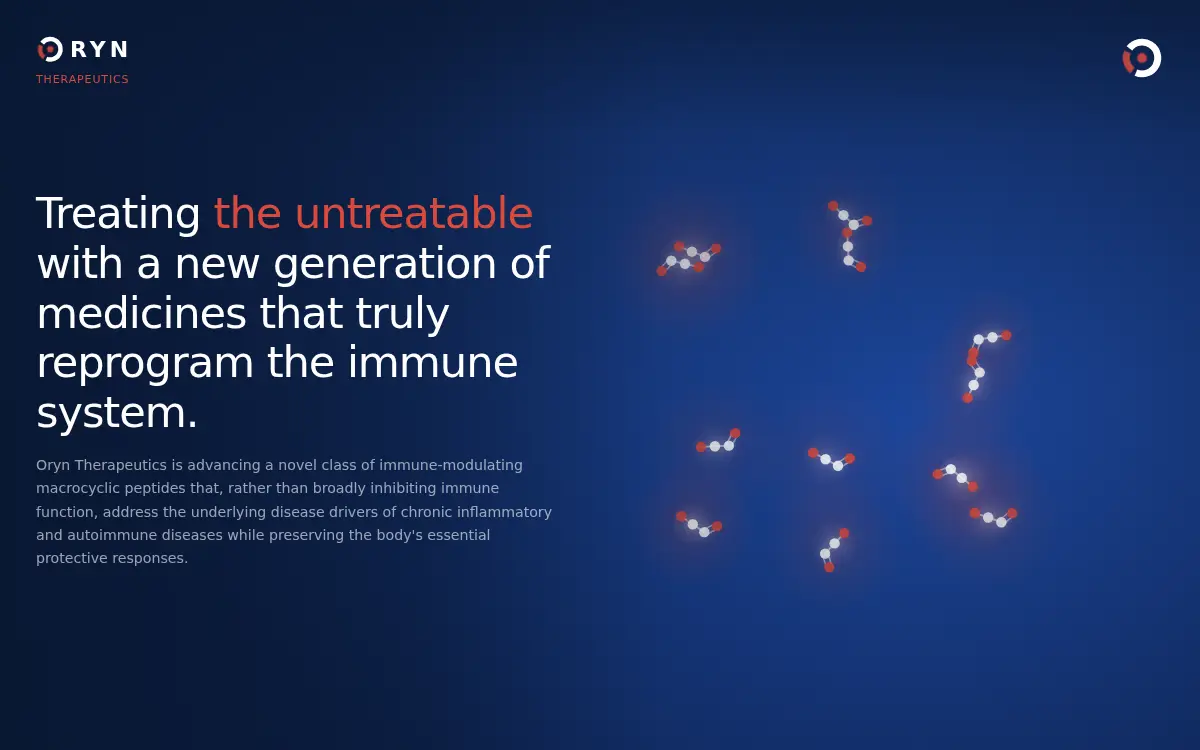 Homepage of Oryn Therapeutics, INC.