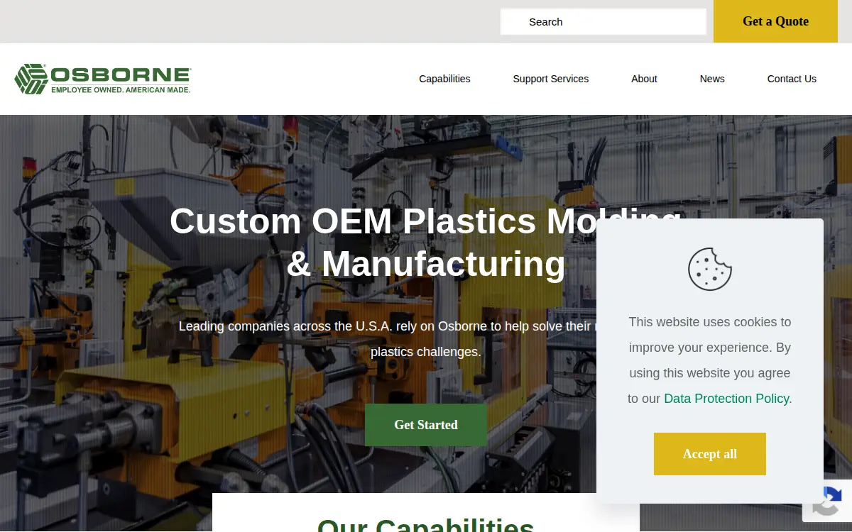 Homepage of Osborne Industries INC