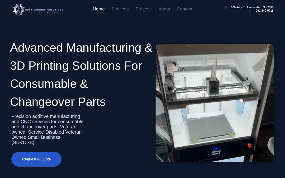 Homepage of Open Source Solutions LLC