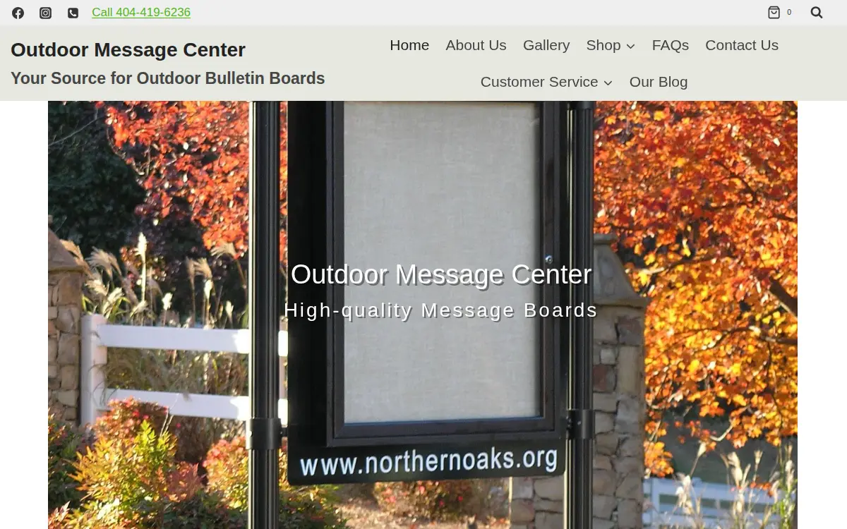 Homepage of Mailbox Makeovers, LLC