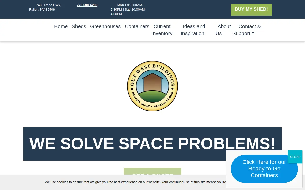 Homepage of Out West Buildings LLC