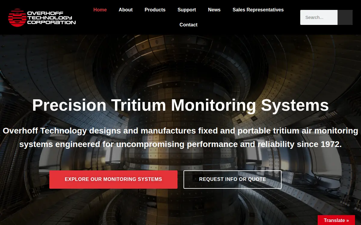 Homepage of Overhoff Technology CORP
