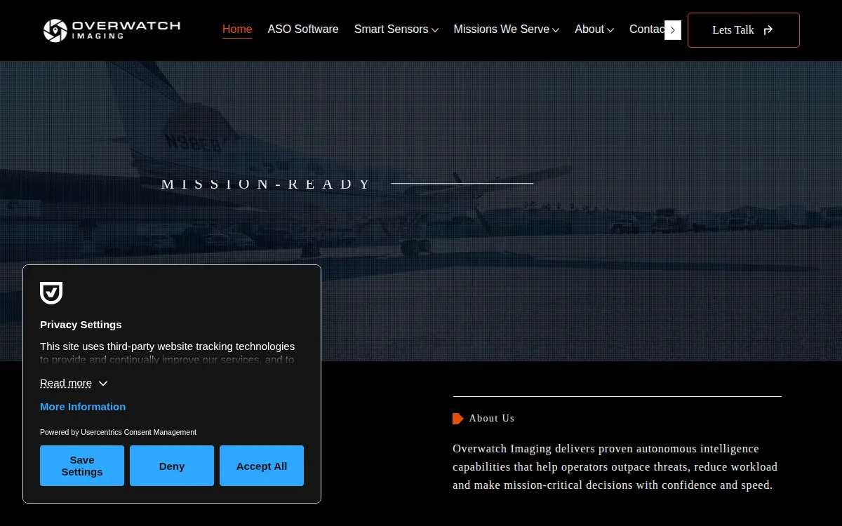 Homepage of Overwatch Imaging, INC