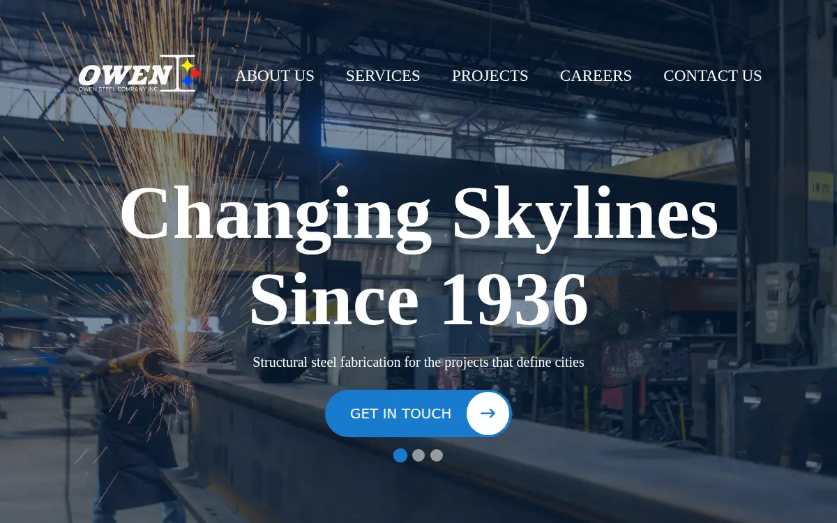 Homepage of Owen Steel Company, INC.