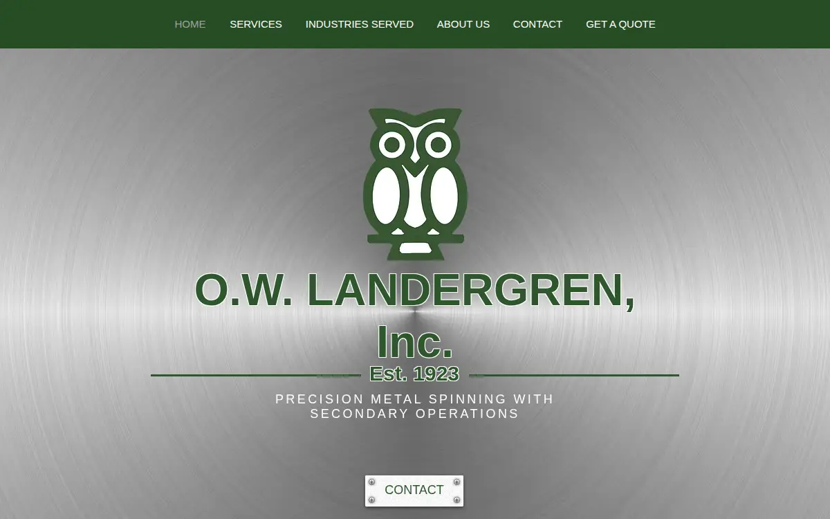 Homepage of O. W. Landergren, INC