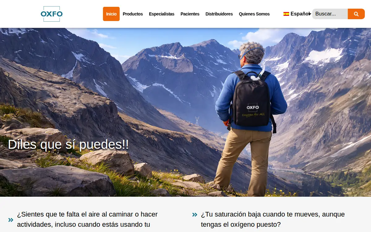 Homepage of Oxfo Corporation