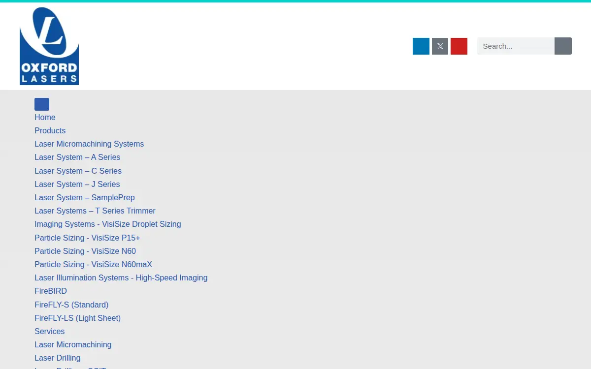 Homepage of Oxford Lasers, INC
