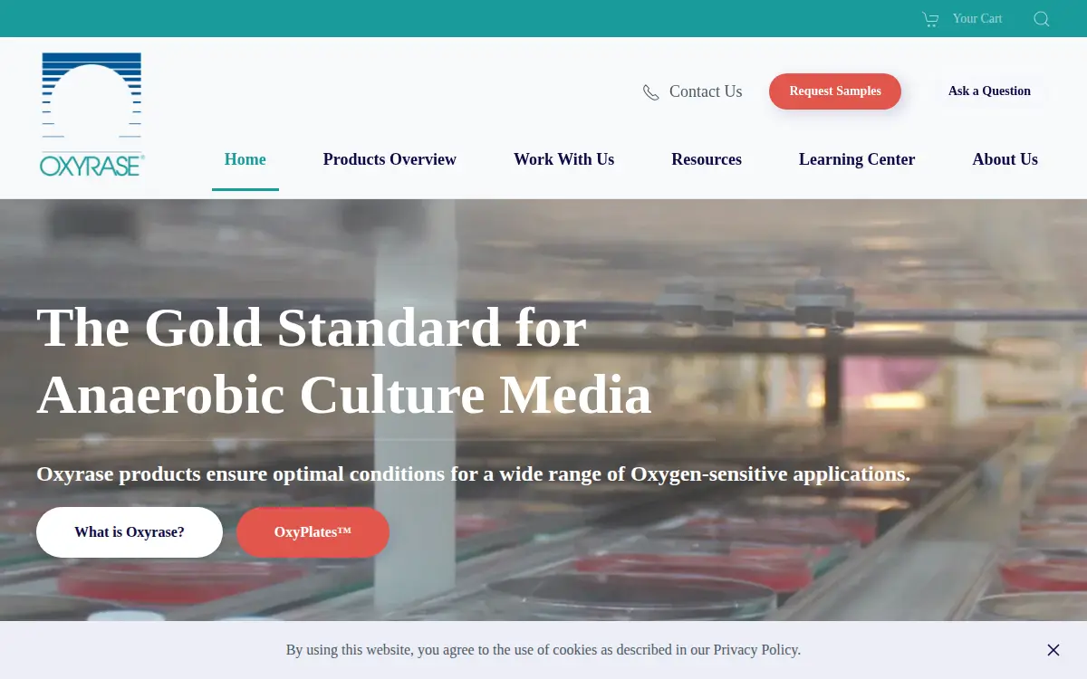 Homepage of Oxyrase INC.