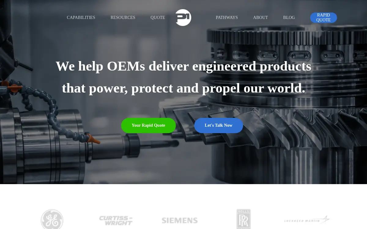 Homepage of Package One Industries, LLC