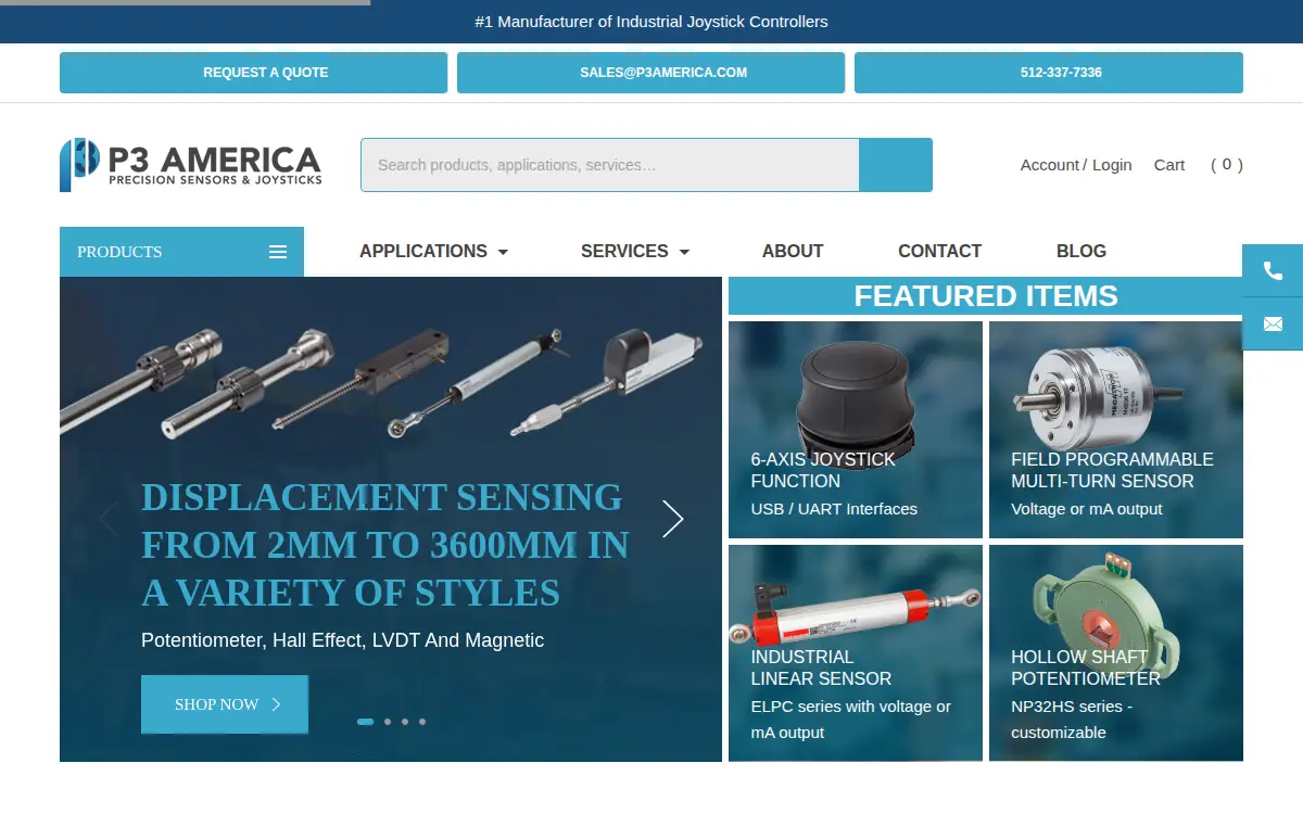 Homepage of P3 America INC