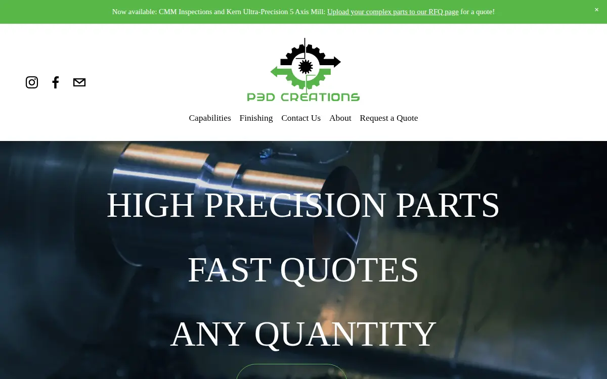 Homepage of P3d Creations LLC