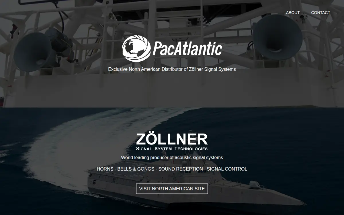 Homepage of Pacatlantic, LLC
