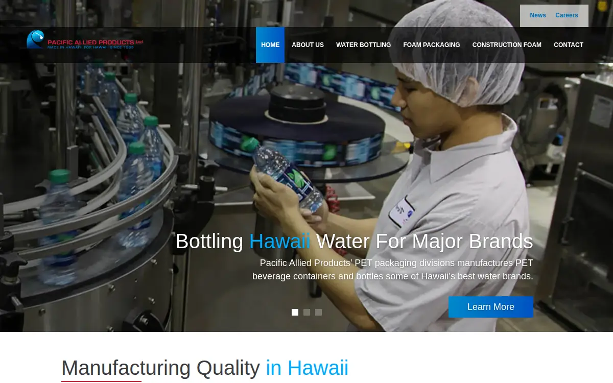 Homepage of Pacific Allied Products, LTD.