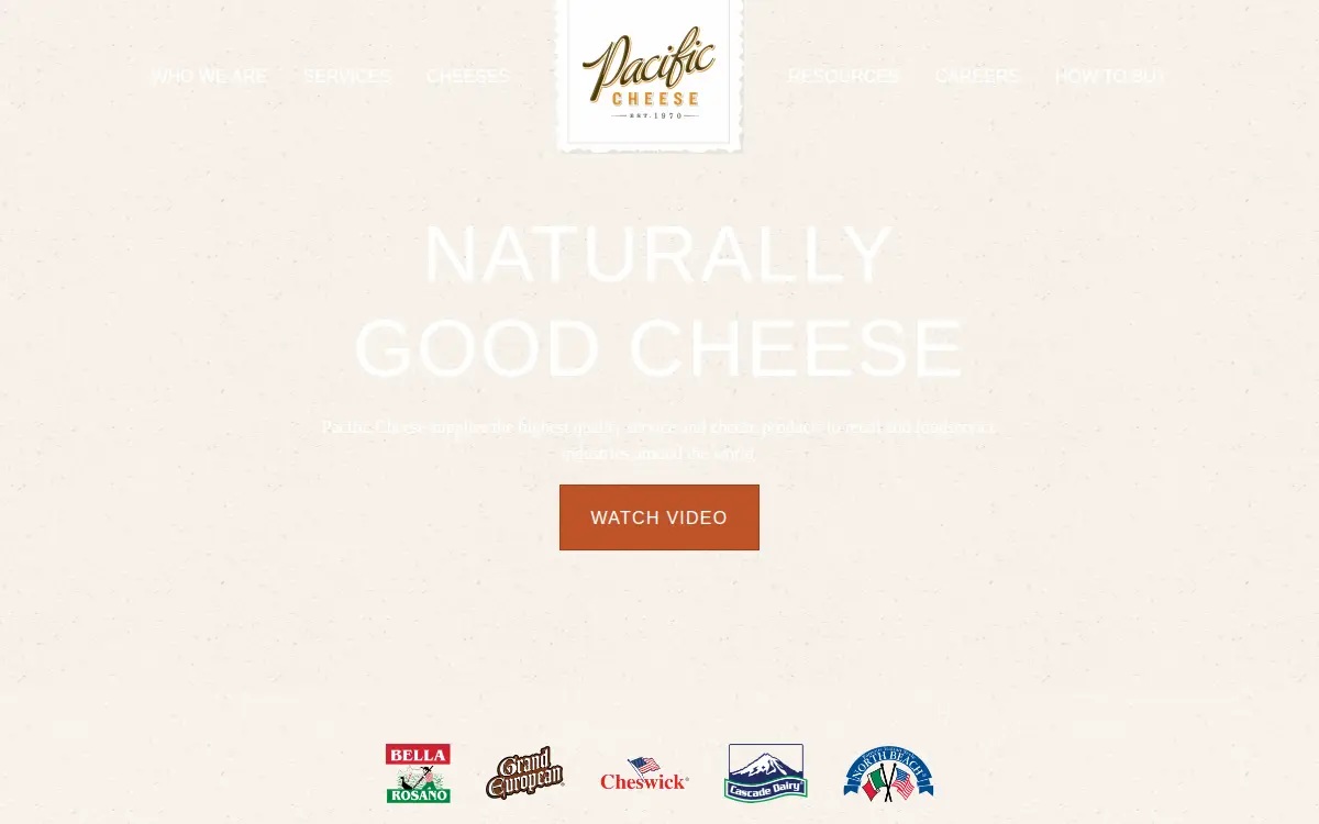 Homepage of Pacific Cheese CO INC