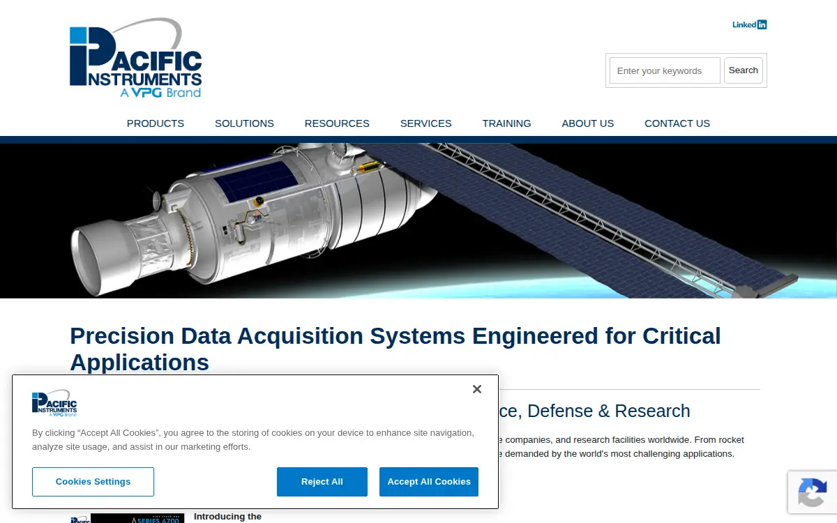 Homepage of Pacific Instruments, INC.