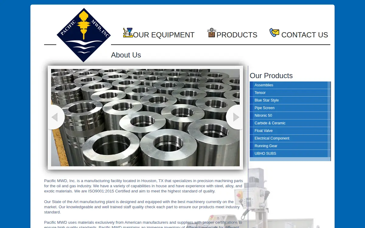 Homepage of Pacific Mwd, INC.